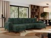 U-förmige Ecksofa, XXL Universalecke mit losen Kissen zum Wohnzimmer, Bettkästen und Schlaffunktion, schwarze Metallbeine - AXEL U - Grün Cord Bild 3