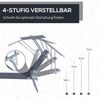 Faltbare Gartenliege mit Sonnendach, aus Oxford-Stoff, 187x58x36 cm, verstellbar, für Pool und Strand,H 36 x T 187 x B 58 cm Bild 3