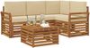 vidaXL Outdoor-Sofagarnitur mit Kissen 5 pcs Natur und Beige 3374773 Bild 3