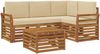 vidaXL Outdoor-Sofagarnitur mit Kissen 5 pcs Natur und Beige 3374773 Bild 2