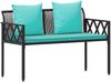 vidaXL Gartenmöbel-Set 4 Stück Schwarz und Türkis Poly-Rattan 42025346 Bild 5