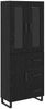 vidaXL Highboard 2 pcs Schwarz Eichen-Optik Engineered Wood und Glas 3416134 Bild 2