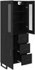 vidaXL Highboard 2 pcs Schwarz Eichen-Optik Engineered Wood und Glas 3416134 Bild 5