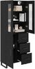 vidaXL Highboard 2 pcs Schwarz Eichen-Optik Engineered Wood und Glas 3416134 Bild 3