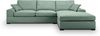 Ecksofa (B/H/T: 308x90x186 cm) in Petrol Bild 2