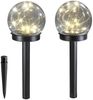 Westfalia Werkzeug LED Kugelleuchte Solar Kugel Set, 10 cm, 2er-Set Bild 2