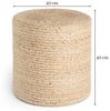 HANSE Home Pouf Looma, Jute (1-St), Jute, Natur, Wohnzimmer, Esszimmer, Schlafzimmer, Flur, Modern, Boho Bild 4