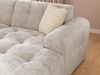 luma-home Modernes Ecksofa mit Ottomane rechts, markante Steppungen, Chenille in Sand Grau, 234 x 161 x 79 cm Bild 5