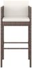 vidaXL 5-tlg. Gartenbar-Set mit Kissen Poly Rattan Braun 3094789 Bild 4