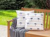 Gartenkissen 2er Set Streifenmuster MOLTEDO 45 x 45 cm Weiß Bild 3