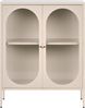 Sideboard mit Glastüren SARRE Metall 90 cm Beige Bild 4