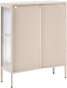 Sideboard mit Glastüren SARRE Metall 90 cm Beige Bild 5