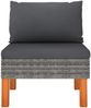 vidaXL Mittelsofas 2 Stk. Poly Rattan und Eukalyptus Massivholz 315756 Bild 4