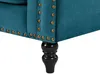 Vente-unique - TURNER Sofa SamtStoff Blau - B 144 cm x H 78 cm x L 222 cm Bild 5