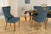 riess-ambiente Esszimmerstuhl CASTLE DELUXE petrol/gold - Samt, Edelstahl, Löwenkopf-Griff (Einzelartikel, 1 St), glamouröser Stuhl mit Nieten - ideal für Deinen Barock-Look Bild 2