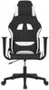 vidaXL Gaming-Stuhl mit Massagefunktion Schwarz und Weiß Stoff 345498 Bild 3