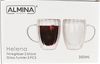 8er Gläser-Set Doppelwandglas mit Henkel Riffle Design Transparent 350 ml Bild 5