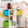 Kinderregal aus MDF mit 9 Fächern & 3 Boxen, 57,4x57,4x94 cm, Weiß Bild 5