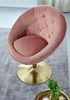 Loungesessel Samt Rosa / Gold Design Drehstuhl, Clubsessel Polsterstuhl mit Rückenlehne, Drehsessel Cocktailsessel Lounge, Sessel mit Stoffbezug Bild 5
