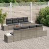 vidaXL Gartensofa-set mit Speicher 9 pcs Grau Poly-Rattan 3356599 Bild 3