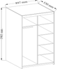 Elena 2-türig Kleiderschrank Drehtürenschrank Wäscheschrank Schrank Eiche Lefkas Bild 5
