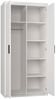 Elena 2-türig Kleiderschrank Drehtürenschrank Wäscheschrank Schrank Eiche Lefkas Bild 4