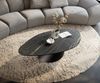 Couchtisch Edge Organisch 140x76 cm Keramik Laminam® Noir Desir Braun Conis Metall Schwarz Bild 4