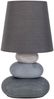 Tischlampe Wohnzimmer Tischleuchte Schlafzimmer Keramik Stoff Grau 3045216 Bild 5