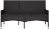 vidaXL Gartenbank 3-Sitzer mit Kissen Schwarz Poly Rattan 319494 Bild 3