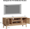 TV-Schrank 110 x 40 x 48 cm in Eichenfarbe, MDF mit Massivholzbeinen, Mid-Century-Farmhouse Bild 5