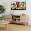 TV-Schrank 110 x 40 x 48 cm in Eichenfarbe, MDF mit Massivholzbeinen, Mid-Century-Farmhouse Bild 3