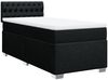 vidaXL Boxspringbett mit Matratze Schwarz 90x190 cm Stoff 3285752 Bild 2