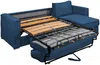 Vente-unique - LORETO Sofa SamtStoff Blau - B 223 cm152 cm x H 90 cm x L 298 cm Bild 5