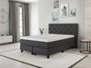 Boxspringbett Stockholm 140x200cm. Textilbezug weiss. Härtegrad 3. mit Topper Bild 3