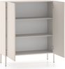 Selsey 'Derriva' Highboard mit geriffelten Fronten, hellbeige, ca. 120 x 100 x 37 cm Bild 4