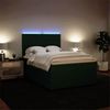 vidaXL Boxspringbett mit Matratze Dunkelgrün 140x200 cm Samt 3294661 Bild 4