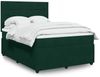 vidaXL Boxspringbett mit Matratze Dunkelgrün 140x200 cm Samt 3294661 Bild 1
