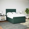 vidaXL Boxspringbett mit Matratze Dunkelgrün 140x200 cm Samt 3294661 Bild 5