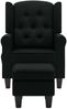 vidaXL Massagesessel mit Hocker Schwarz Stoff 320163 Bild 3
