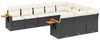 vidaXL 10-tlg. Garten-Sofagarnitur mit Kissen Schwarz Poly Rattan 3227176 Bild 2