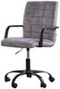 KAWOLA Bürostuhl MERLE Schreibtischstuhl Velvet grau 86 x 52 x 52 cm Bild 3