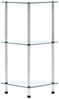 vidaXL Regal mit 3 Ablagen Transparent 30x30x67 cm Hartglas 249514 Bild 3