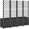 vidaXL Pflanzkübel mit Rankgitter Schwarz 160x40x140 cm PP 367873 Bild 5