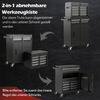 2 in 1 Werkstattwagen inkl. Koffer & 8 Fächer & Haken & Verstellbarem Regal 100 kg Tragkraft Bild 3