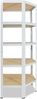 shelfplaza HOME 200x90x60 cm Eckregal in weiß mit 5 Böden und 175 kg Traglast pro Boden Bild 5