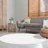 Teppich Rund Hochflor Shaggy - 80x80cm - Weiß Einfarbig Uni Flauschig Modern Boho Wohnzimmer Schlafzimmer Deko Teppiche Weich Schlafzimmer Bild 5
