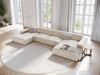 Micadoni Panorama-Sofa Jodie 6-Sitzer Samt Bluvel Dunkelbeige Bild 5