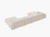 Micadoni Panorama-Sofa Jodie 6-Sitzer Samt Bluvel Dunkelbeige Bild 3