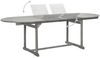 Garten-Esstisch VEGO Grau (160-240)x100x75 cm Massivholz Akazie Oval | Gartentisch Holz klappbar Outdoortisch Terrassentisch verstellbar Bild 5
