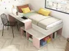Vente-unique - RIGALI Bett Holz, Platte PuderrosaBeige - B 128,8 cm x H 100,5 cm x L 204,4 cm233,2 cm Bild 3